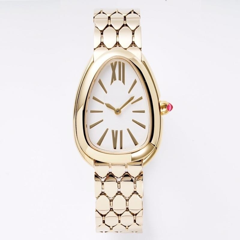 Nya damer Fashion Luxury Diamond Roman Character Rostfritt stål Luxury Watch
