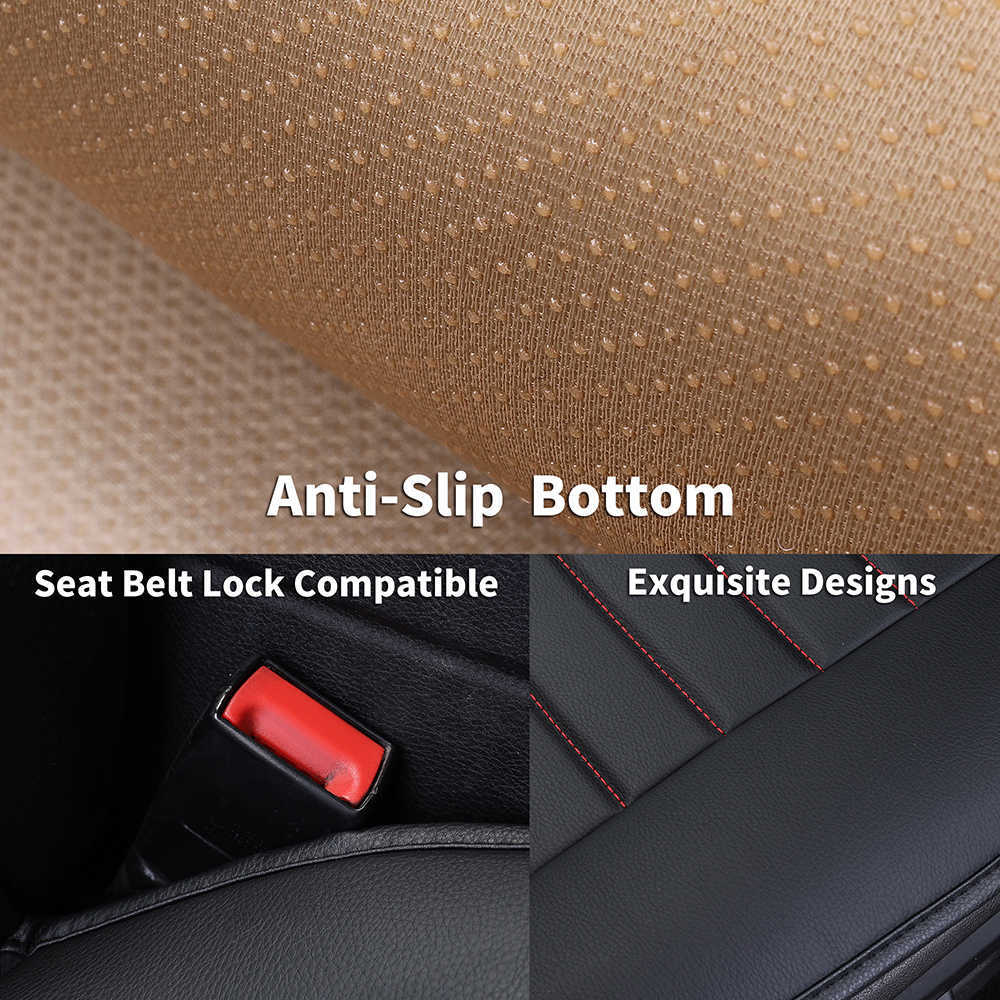 New Car Seat Cover Single Car Seat Cushions Universal PU Leather Non Slide Accessories Waterproof Protector Fits For Most Car Auto