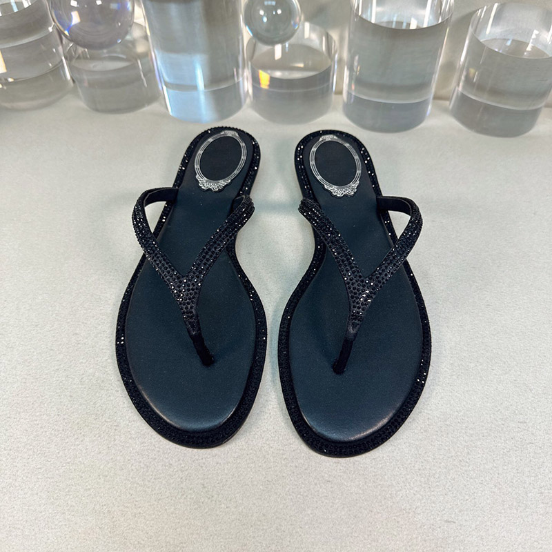 Luxury slippers DIANA Sunset SANDALS high quality sandals famous designer women Crystal slides women shoes rc sandal designer flip flops flat heel lady casual shoes