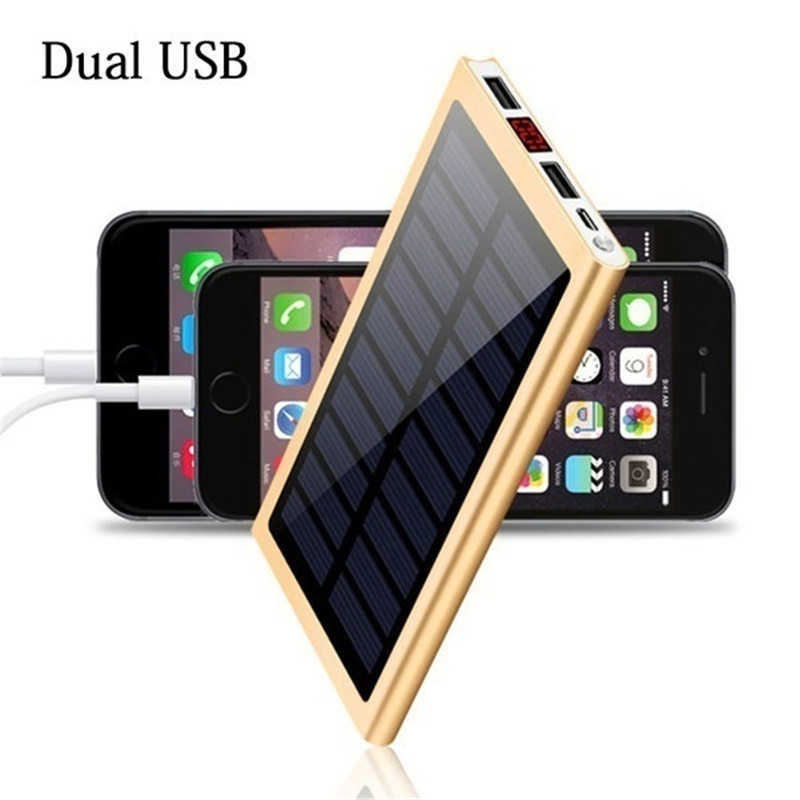 50000mAh Solar Power Bank Digital Display Fino Grande Capacidade Portátil Carregador Rápido Bateria Externa para IPhone Xiaomi mi Huawei L230712