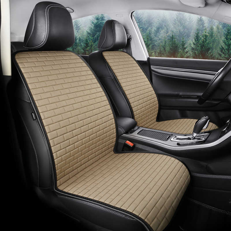 New Flax Car Seat Cover Automobile Linen Seat Cushion Pad Mat with Backrest for Auto Truck Suv Van Interior Accessories