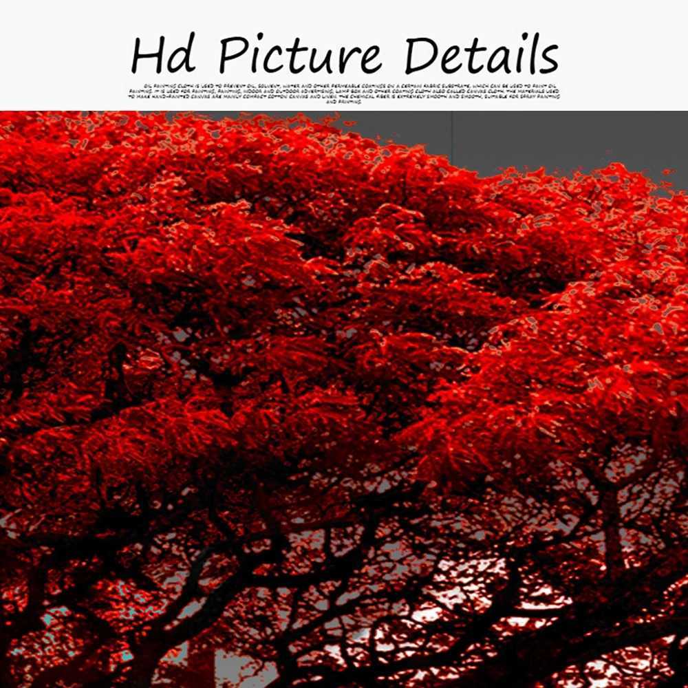 Set Abstract Red Trees Canvas Paintings Modern Landscape Posters and Print Wall Art Picture for Home Living Room Decoration L230704