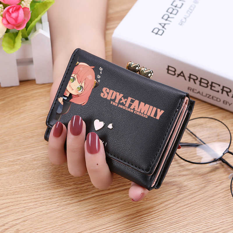 Anime Spy x Family Anya Short Purses Female Card Holder Wallets Lady Small Coin Pocket Mini Money Bag Portable Clutch L230704