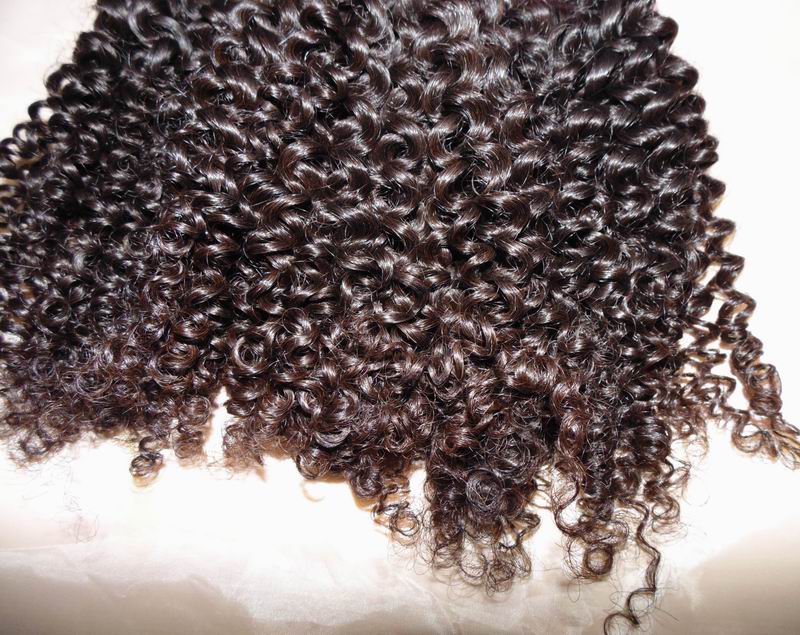 Sweet star Single donor Mongolian kinky curly raw human hair soft bouncy weave popular style