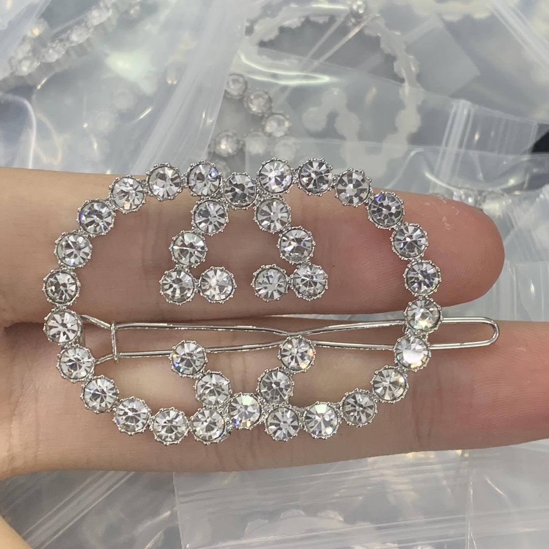 Hair Clips Barrettes New Light Luxury Crystal Full Diamond Side Clip Vintage Ladies Rhinestone Hairgrip Designer Jewelry Hairpins Headdress Accessories