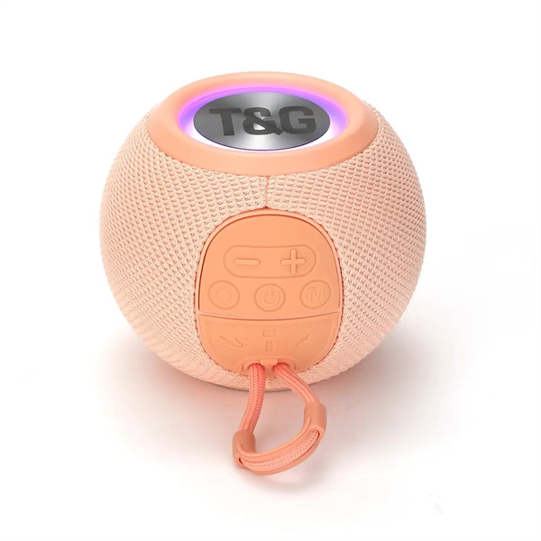 TG337 Waterproof Mini Portable Speaker Colorful LED Bluetooth 5.3 Wireless Loudspeaker with Hook HIFI Audio Support AUX TF Card Handsfree Music Loudspeaker
