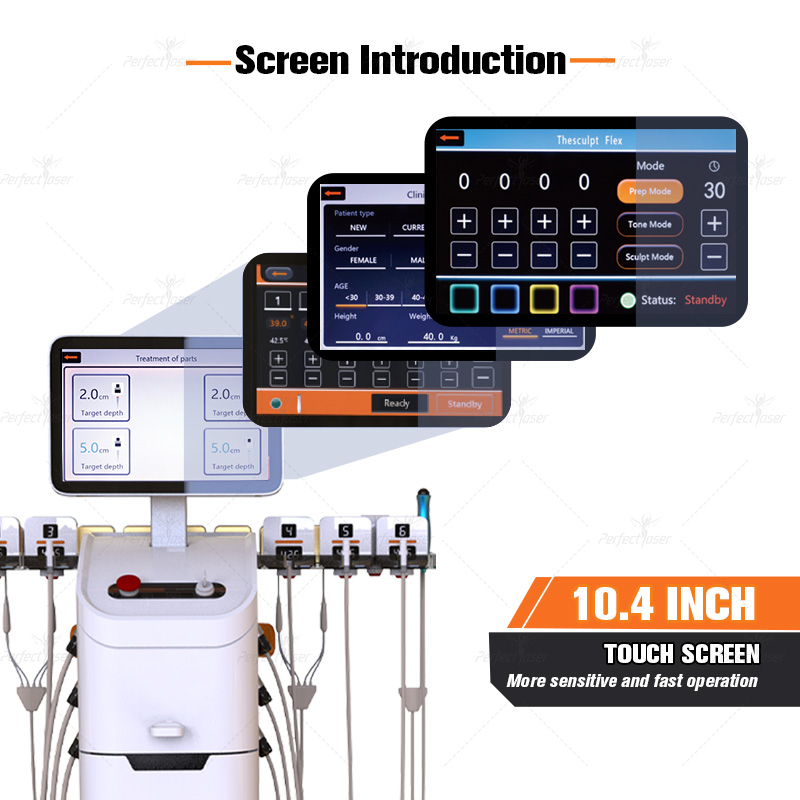 Новый кульпирование тела Mono Polar RF Id Flex Machine Salon Используйте кожу, затягивающая кожа RF Machine Muscle Build