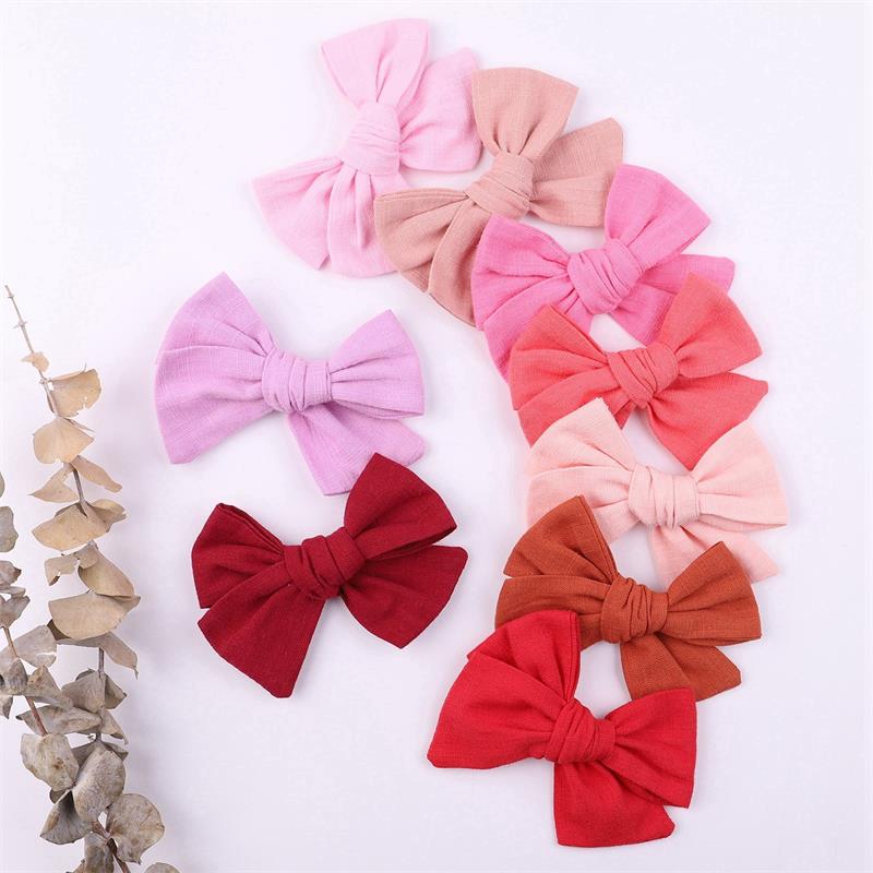 Kids Bows Hair Clips Baby Girls Bow Knot Bangs Clip Barrettes Kide Headwear Hairpin Hair Accessories 20 색