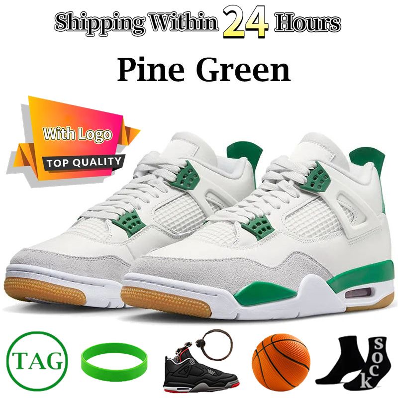 Basketbalschoenen 4S voor Heren Dames OG Red Thunder 4 Pine Green Military Black Cat Canvas White Oreo Sail Seafoam University Blue Bred Cool Grey Sportsneakers