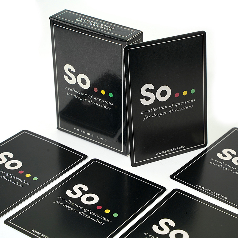 So Cards – cartes de démarrage de Conversation profonde, 52 cartes de questions, jeu de cartes pour toutes les Occasions, Volume deux, vente en gros