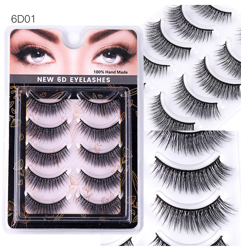 Thick Natural Long False Eyelashes Extensions Naturally Soft & Ligtht Handmade Reusable Multilayer Fake Lashes Wispy Easy to Wear