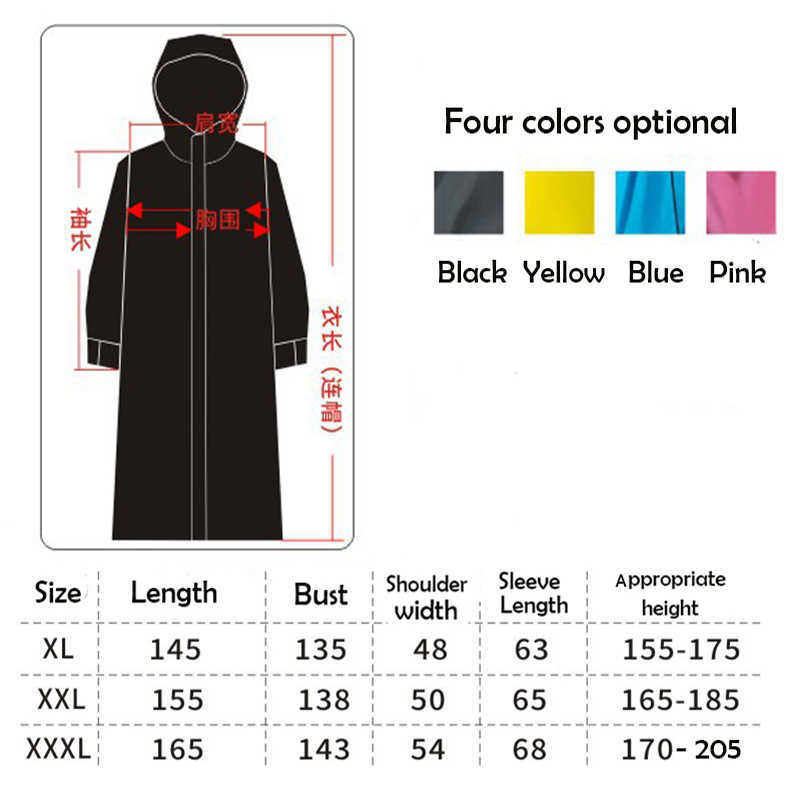 Hooded Rain Poncho Waterproof Windbreaker Women Raincoat Men Black Rain Clothes Covers EVA Rain et Coats Motorcycle Rainwear L230620