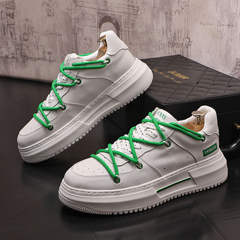2023 Fashion Designer de luxo branco com cadarço plataforma sapatos casuais para homens mocassins esportivos tênis de caminhada Zapatos Hombre