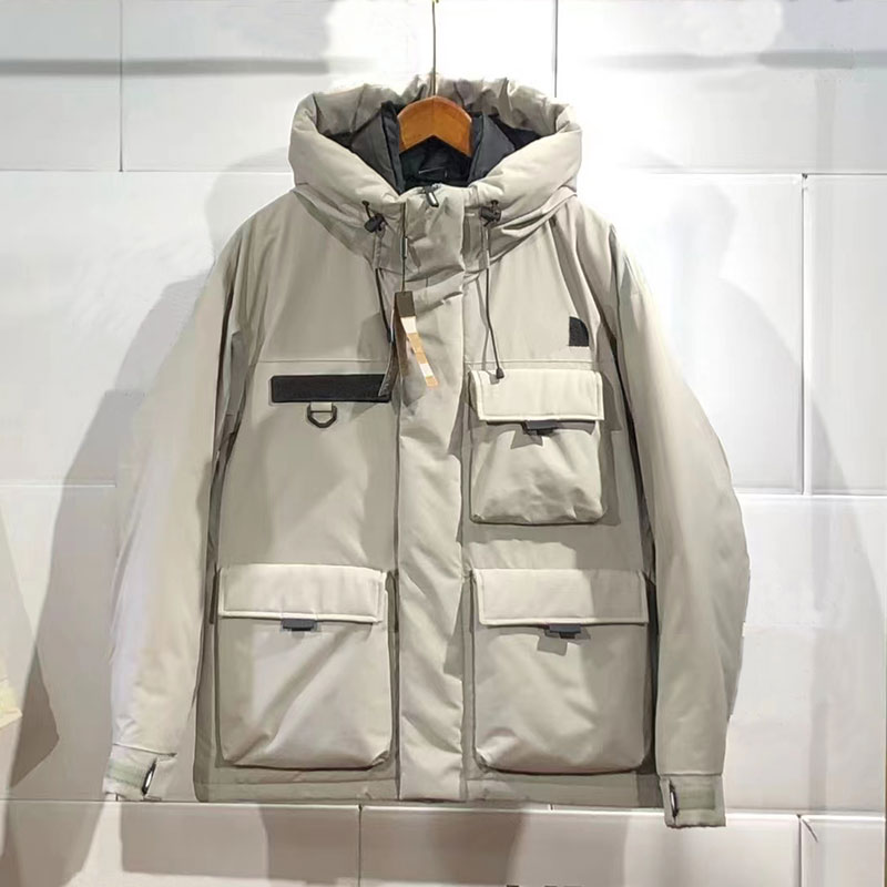 Hommes vers le bas manteau mode 23AW hommes Parkas chaud veste à glissière classique coupe-vent classique vêtements d'extérieur surdimensionnés manteaux