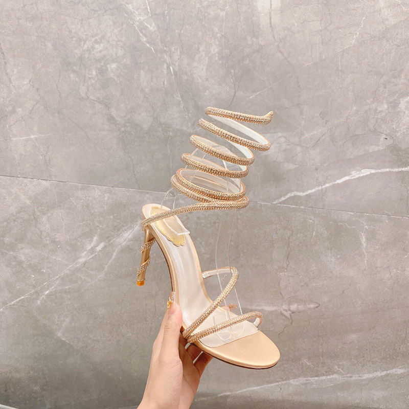 Ünlü lüks tasarımcı sandalet yüksek topuklu margot kristal sandal 105 tasarımcı ayakkabılar lüks slaytlar parti ayakkabıları tasarımcı topuklu cleo sandal kadın slaytlar seksi sandalet