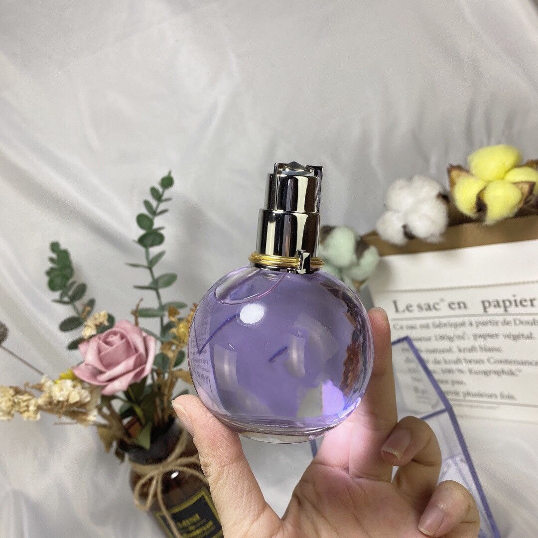 Women's Perfume Small Bulb Light Fragrance Fruity Floral Notes Dreamy Purple Bottle Perfume 100ml Long-Lasting Good Smell Fast Delivery.