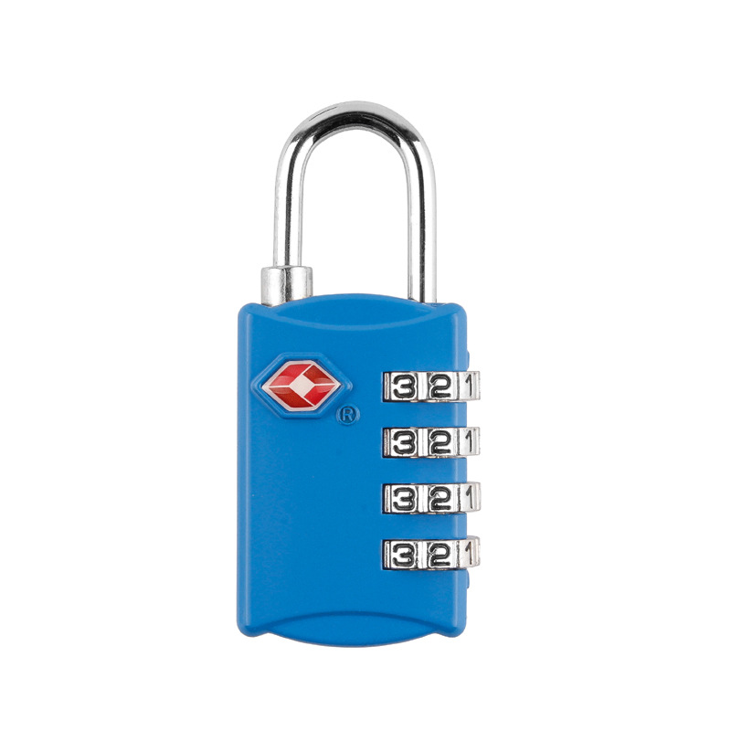 TSA Travel Luggage Lock, 4-Digit Resettable Combination Code Padlock for Suitcase, Black