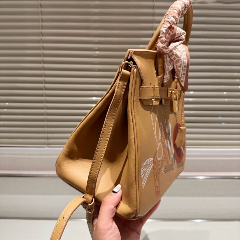 2023 nouvelle boutique cuir de vachette sac pour femme luxe deux mains poignée une épaule poche bandoulière graffiti sac marron blanc luxe décontracté mode style personnalisé