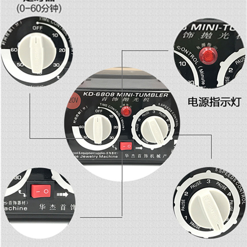 ロータリータンブラー表面ポリッシュポリッシュポリッシャーポリッシングマシンKT-6808 KT2000 KT3010容量3〜16kgの面取りデバイス