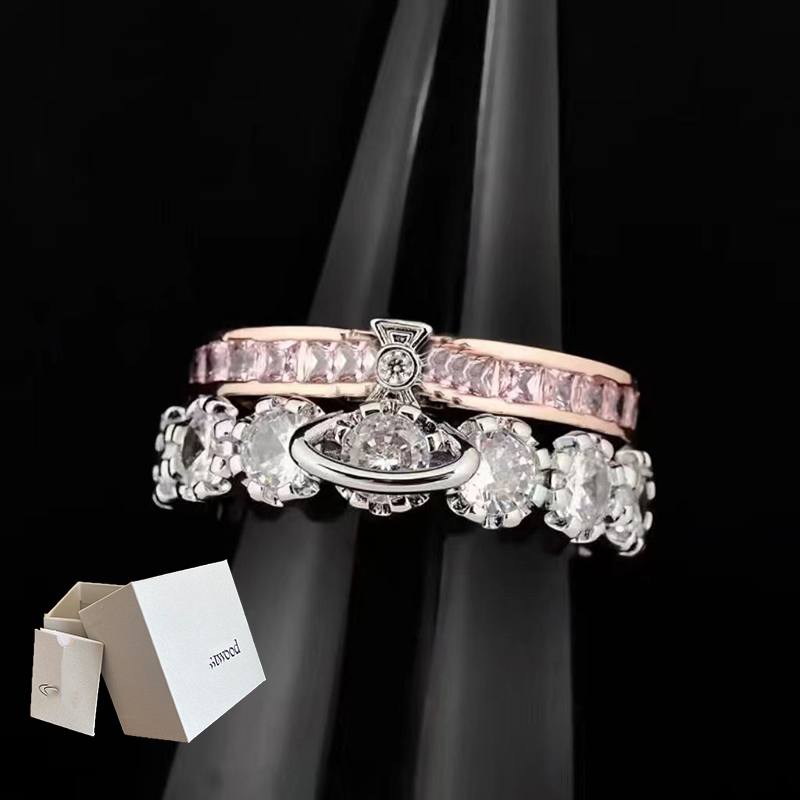 New Detachable Double Set Rings Saturn Senior Sense Female Personalized Finger Ring A Variety of Ways to Wear Hand Jewelry