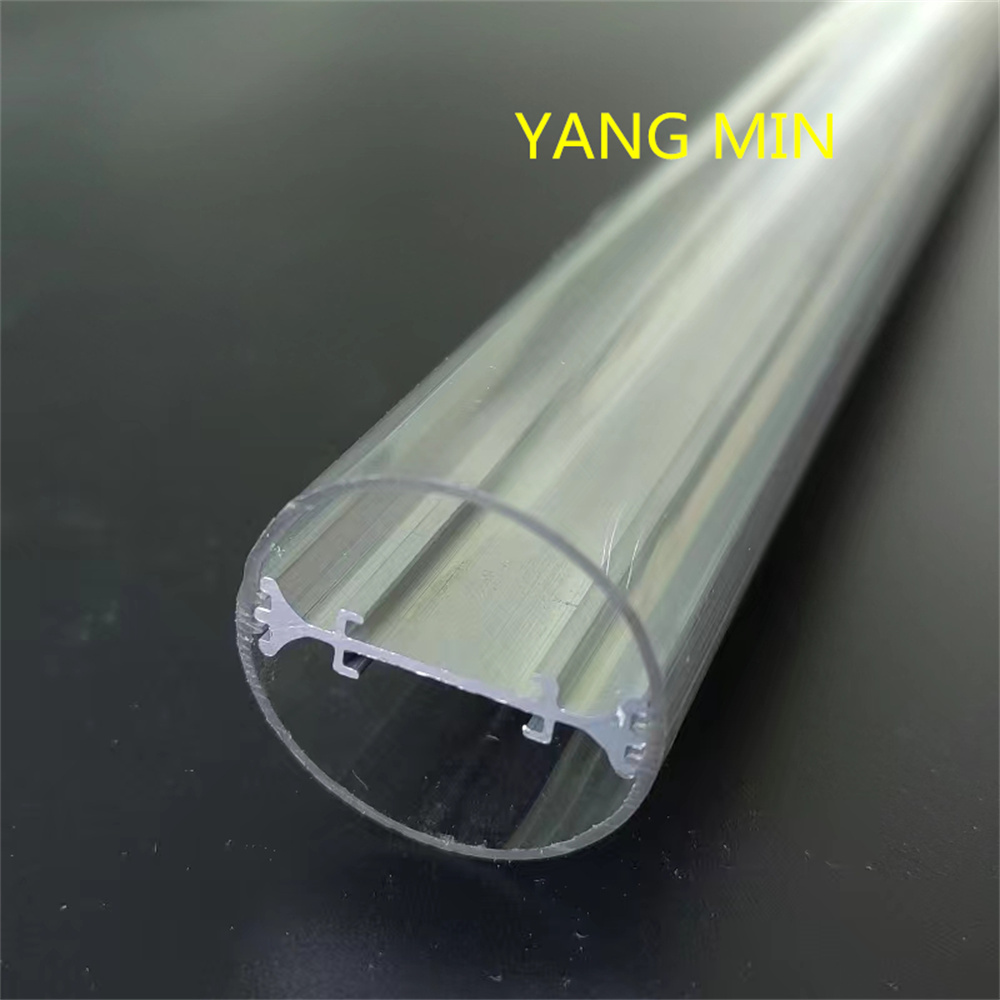 2m/pcs T8 26mm diameter 12MM PCB width up and down shining LED tube light housing with full milky or transparent cover ,ends