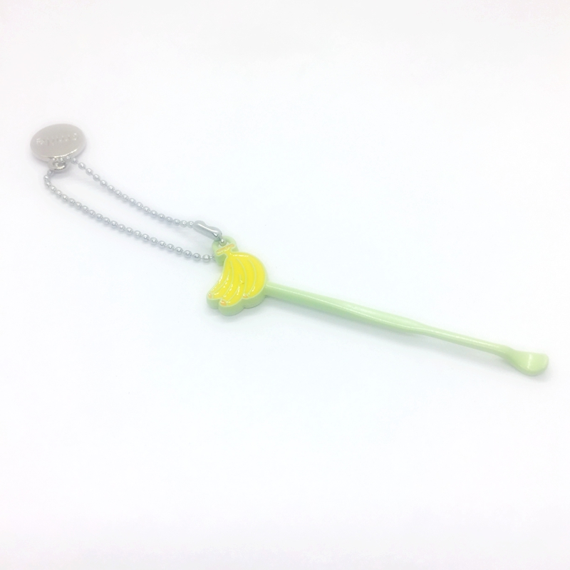 Coloré Fumer Mignon Fruits Forme Décoration En Alliage De Zinc Portable Pendentif Mini Herbe Sèche Tabac Huile Rigs Cuillère Cire Pelle Dabber Scoop Narguilé Bong Paille Pointe Ongles