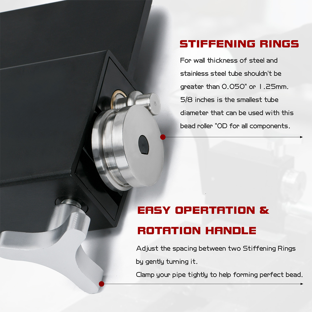 Rörslang Beader Tool Manual Bead Roller Tube för 5/8 