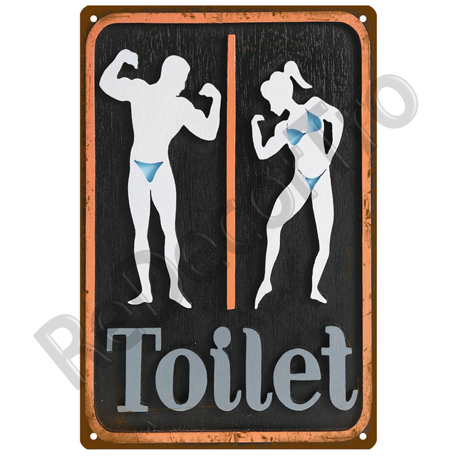 Drôle Toilette Métal Signes Industriel Déco Vintage Toilettes Fer Affiche Vintage My Lady Tin Sign Club Décor Extérieur Esthétique Salon Métal Décoration Murale w01