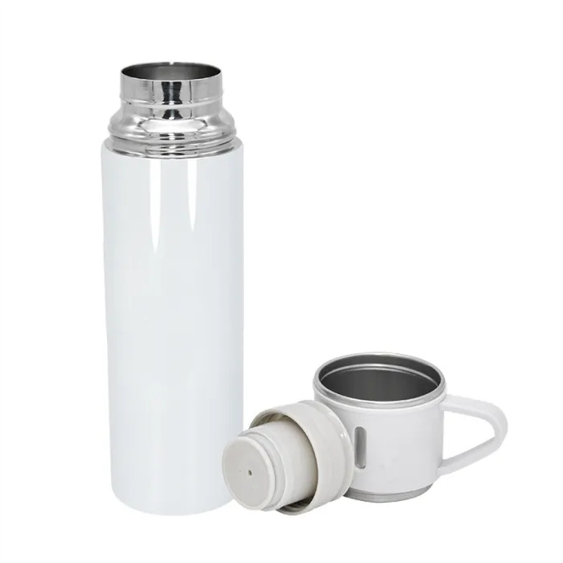 Frasco a vácuo para sublimação de estoque americano 500 ml conjunto de presente caixa térmica isolada a vácuo conjunto de presente de aço inoxidável 500 ml frasco a vácuo com 3 tampas para café quente chá