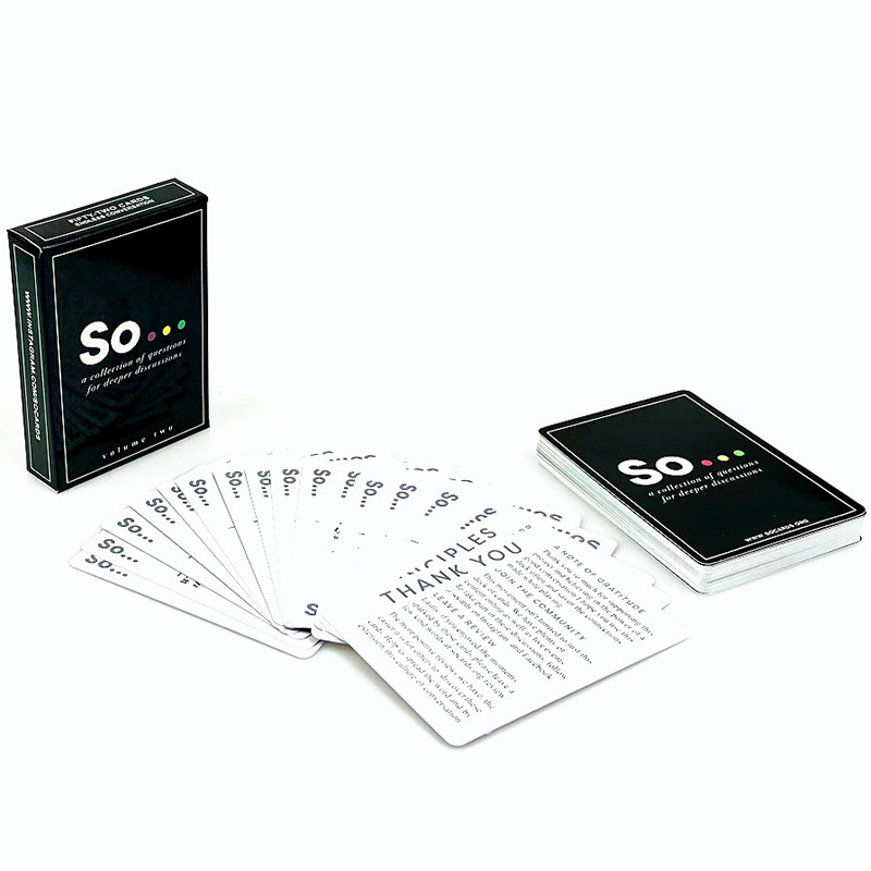 So Cards – cartes de démarrage de Conversation profonde, 52 cartes de questions, jeu de cartes pour toutes les Occasions, Volume deux, vente en gros