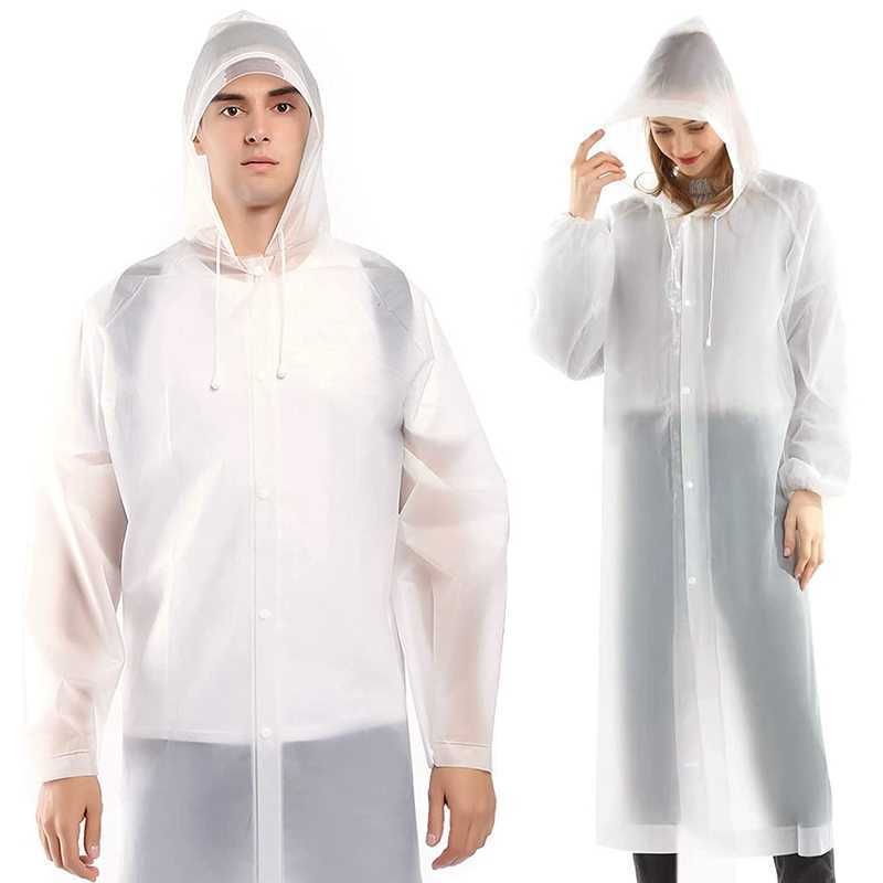 Rain Coat 2 paczki poncze deszcz dla mężczyzn kobiety dorośli wielokrotnego użytku przenośny płaszcz przeciwdeszczowy wodoodporny z elastycznymi rękawami L230620