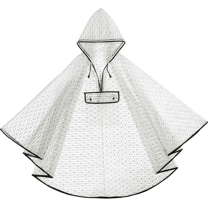 Nouvelle Mode Qualité Imperméable En Plastique Réutilisable EVA Femmes Cape De Pluie Imperméable Hommes Poncho À Capuche Pour Randonnée Équitation L230620