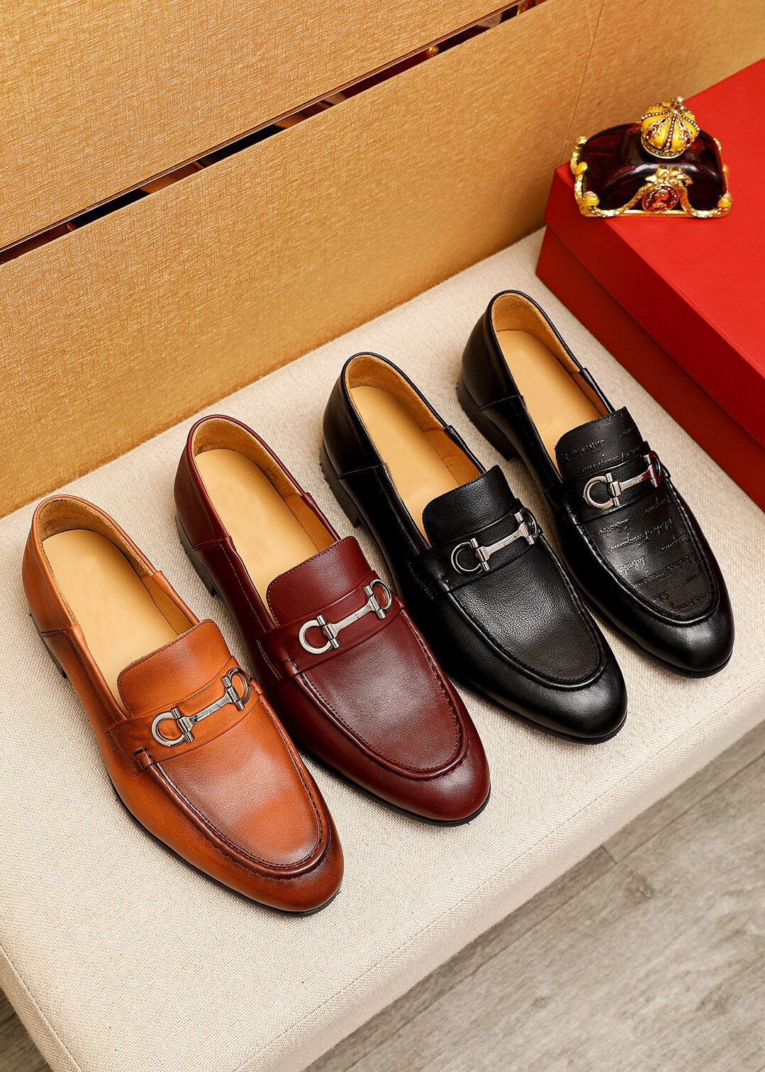 2023 Men Genuine Leather Dress Shoes Slip On Business Designer Casual Loafers New Male Brand Classic Suits Flats Size 38-47