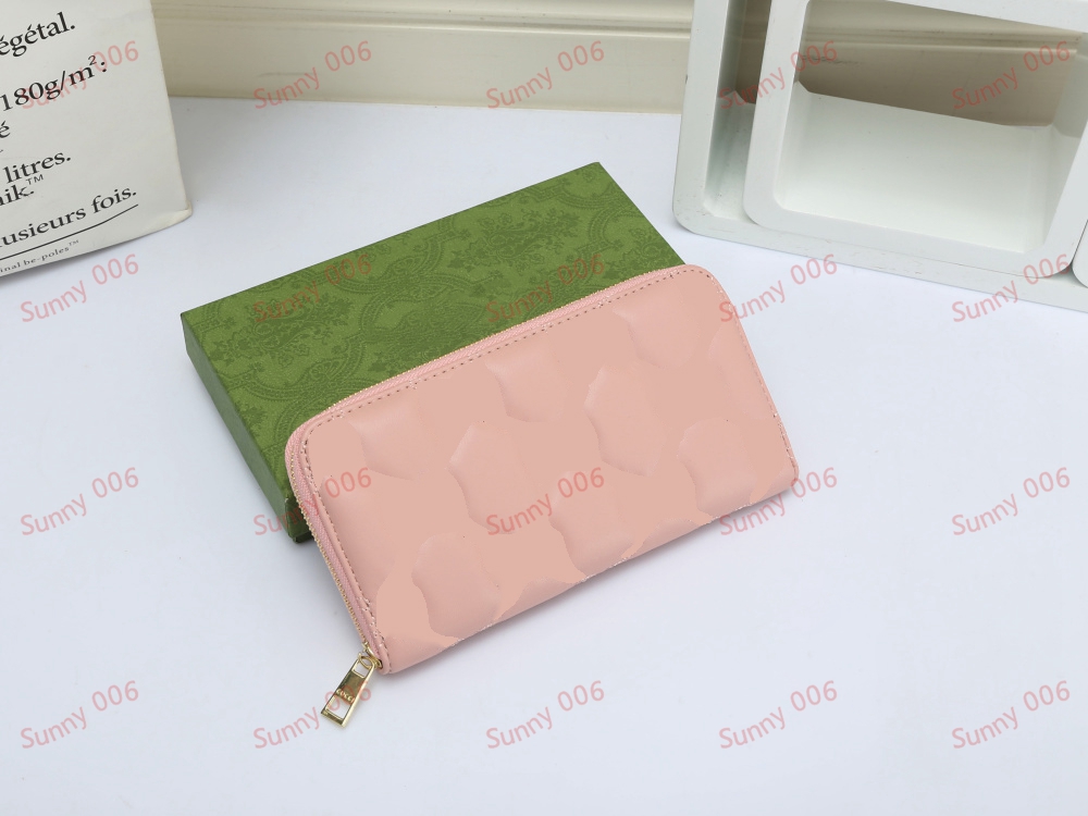 Standard plånbok kvinnors nya flernivå långa plånböcker passhållare lyxdesigner broderi mönster koppling väska noll plånböcker