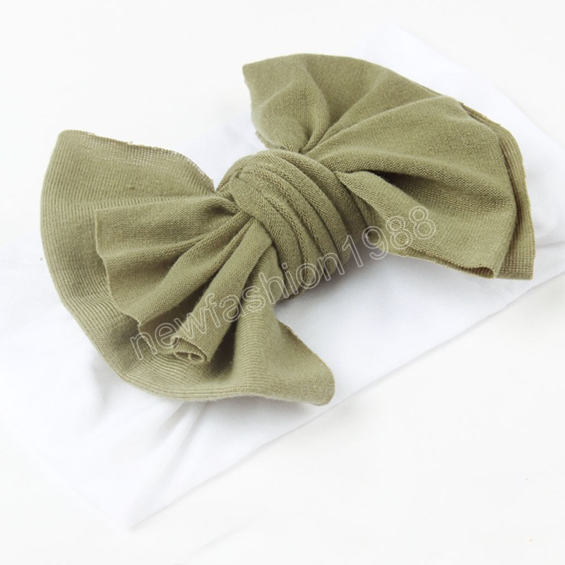 Baby Girls Soft Nylon Nylon Hairband Fashion Handmade Bowknot مرنة على نطاق واسع من إكسسوارات العطلات