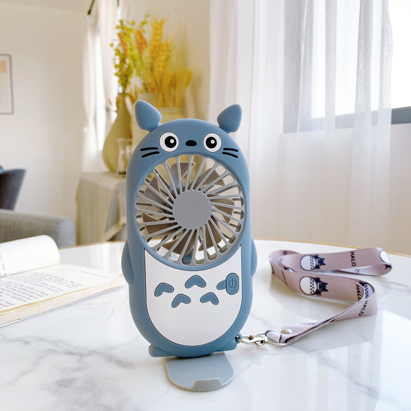 Cartoon Portable Mini Handheld Electric Fan Anime Kittys Cat USB Silent Cooling Fan Children Gift