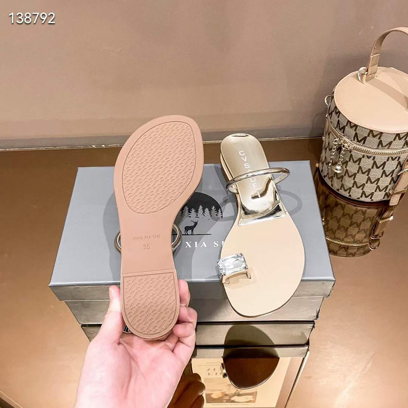 Mode sandaler kvinnor tofflor senior gloria crystal flip flops utsmyckade Italien populära familjen slip platt skjutreglage designer casual ankel remmar tofflor box eu 35-40