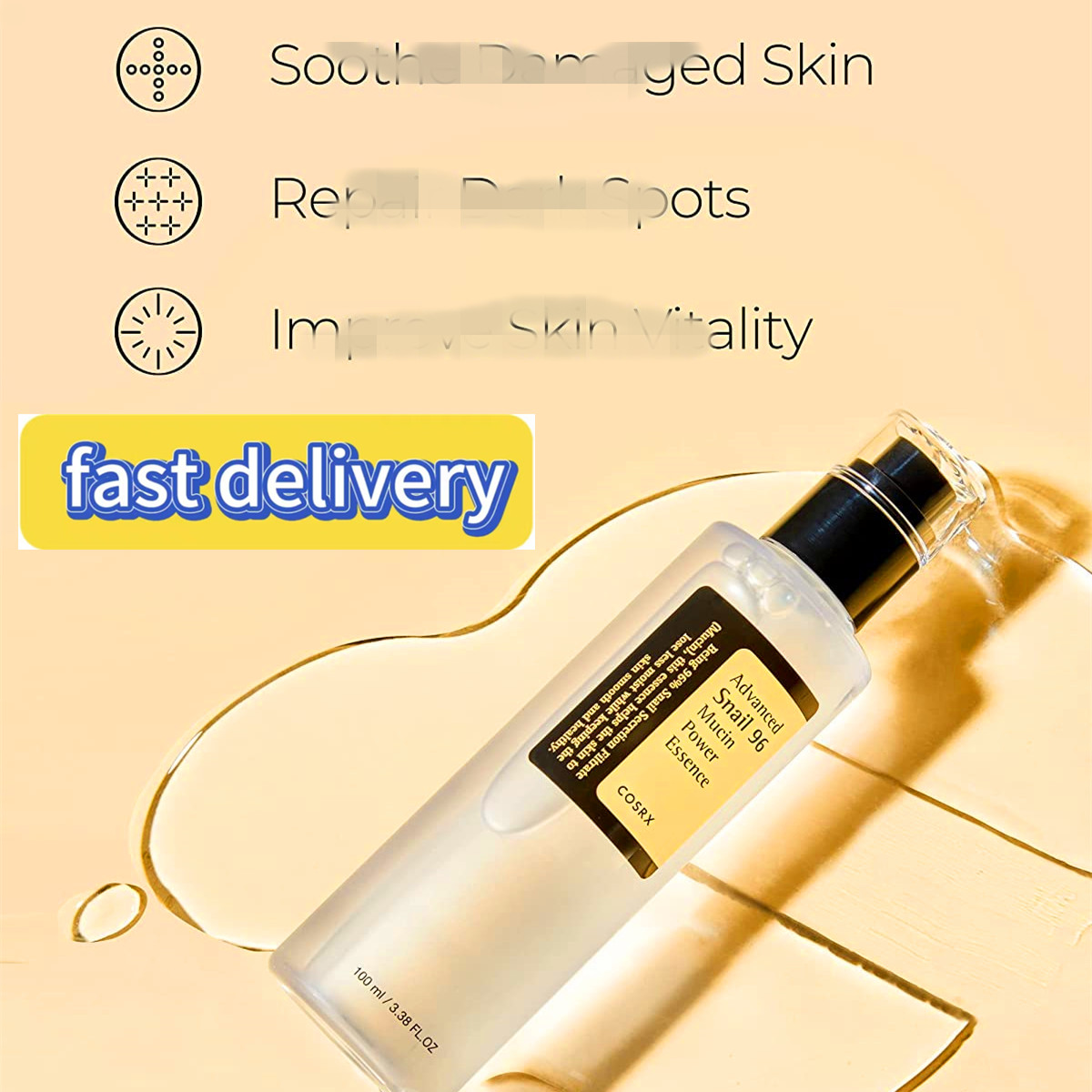 COSRXs cosmétique coréen COSRXs Advanced Snail 96 Mucin Power Essence 100 ml best-seller Snail 96 sérum