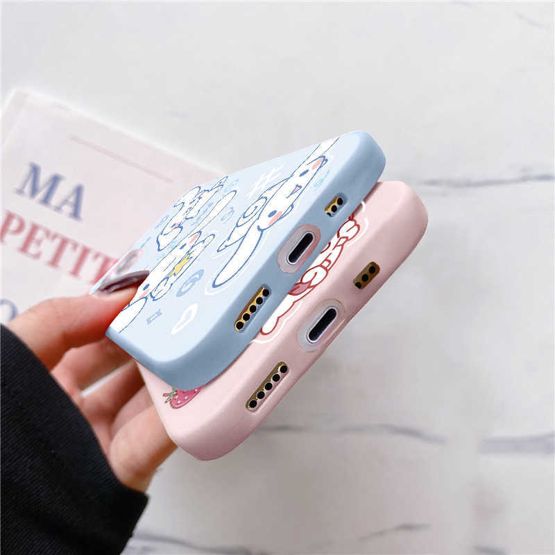 iPhone 11 12 13 Mini 14 Pro X XR XS Max SE 2022 2020 6 7 8 Plus TPU Shell L230619 용 Cinnamorol Melody Cartoon Silicone Soft Phone Case Case Case