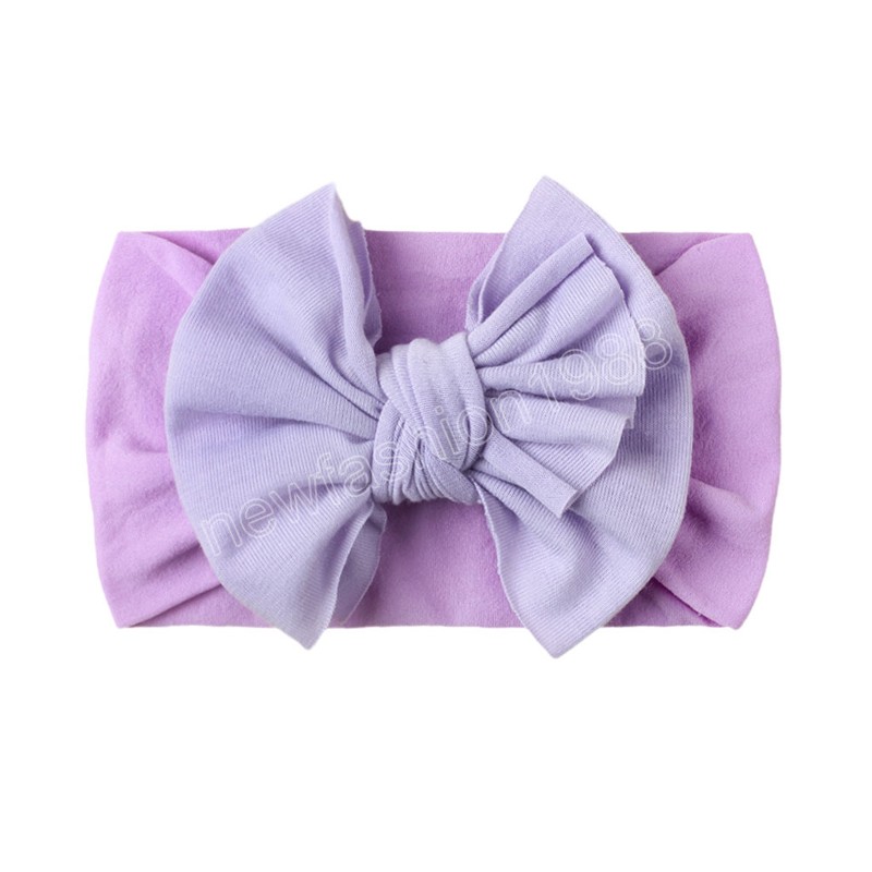 Baby Girls Soft Wygodne nylonowe opaska do włosów Ręcznie robiona bowknot elastyczna szeroka opaska na głowę akcesoria wakacyjne prezenty świąteczne