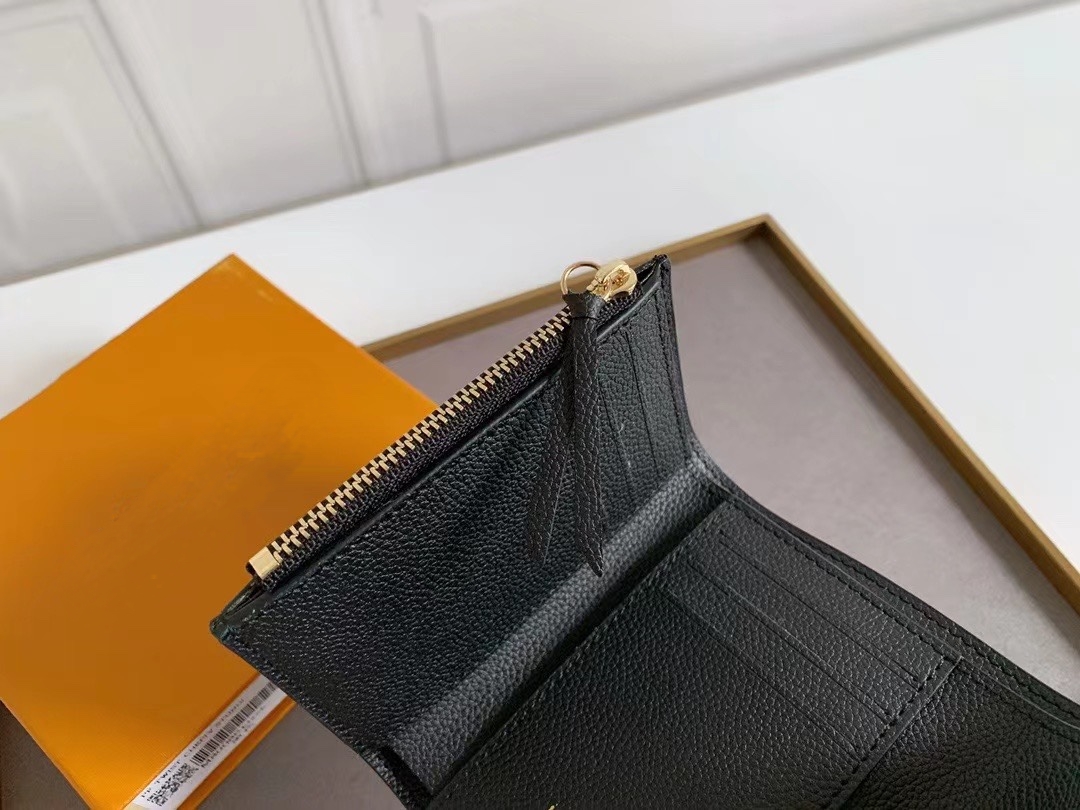 Designer Bags Women Short Wallets Victorine Wallet Large Letter Embossed Buckle Wallet Foldable Portable Multi Card Women Coin Purses Card Holder Zipper Pocket