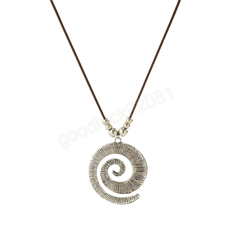 Creative Sweet Cool Big Spiral Conch Pendant Halsband Kvinnor Summer Boho Sexig justerbar kedja Holiday Y2K smycken Tillbehör