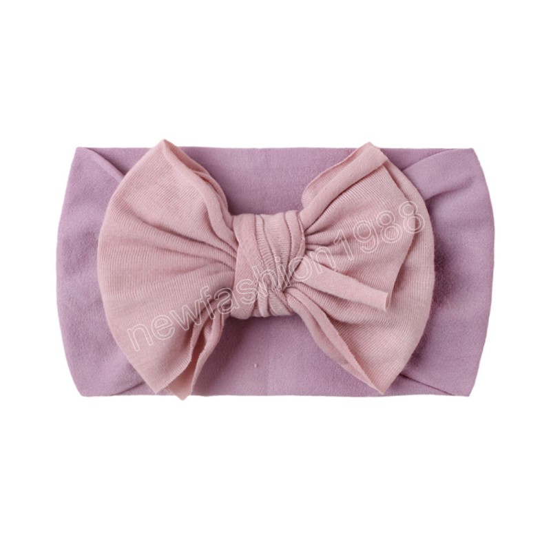 Baby Girls Soft Wygodne nylonowe opaska do włosów Ręcznie robiona bowknot elastyczna szeroka opaska na głowę akcesoria wakacyjne prezenty świąteczne