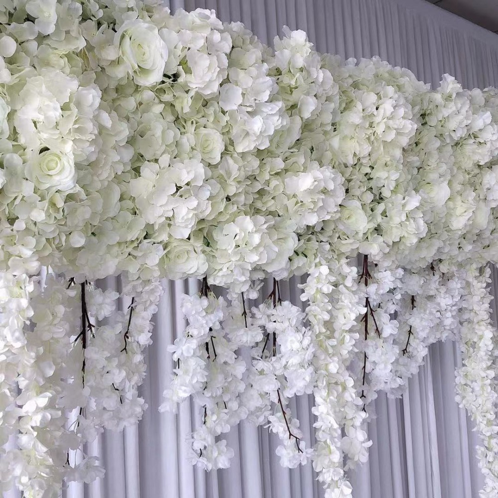 40 cm x 60 cm bianco latte fiore parete sfondo matrimonio cornice ad arco decorazione scenica