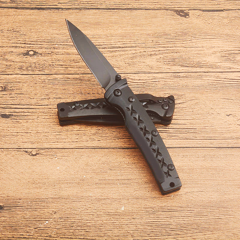 New G8138 Survival Folding Knife 8Cr13Mov Black Oxide Blade Aluminum Alloy Handle Outdoor Camping Hiking Fishing EDC Pocket Folder Knives
