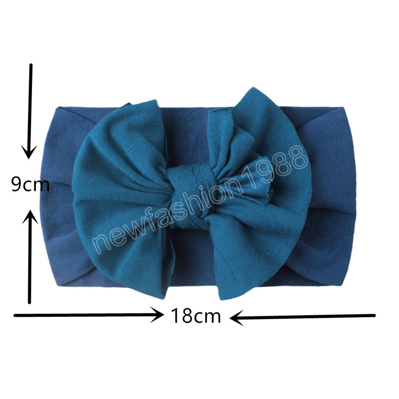 Baby Girls Soft Nylon Nylon Hairband Fashion Handmade Bowknot مرنة على نطاق واسع من إكسسوارات العطلات