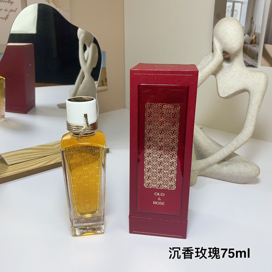 새로운 디자이너 향수는 ambre 산탈 무스 로즈 핑크 75ml 로즈 우드 우드 우드 향기 유방 스프레이 긴 지속적인 냄새 안개