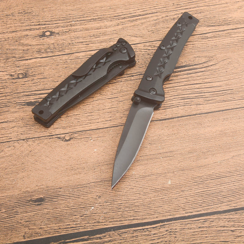 New G8138 Survival Folding Knife 8Cr13Mov Black Oxide Blade Aluminum Alloy Handle Outdoor Camping Hiking Fishing EDC Pocket Folder Knives