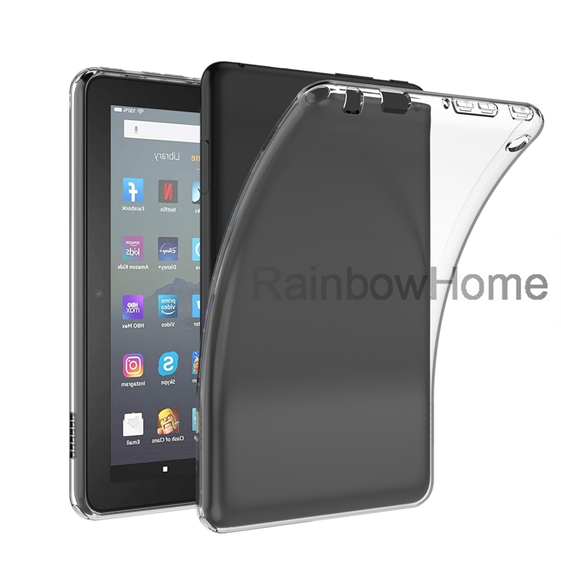 Capa traseira transparente protetora de TPU macio para iPad Air Pro Mini 9.7 12.9 Samsung Tab S8 A8 Kindle Fire HD7 HD8 HD10 Proteção contra quedas à prova de choque