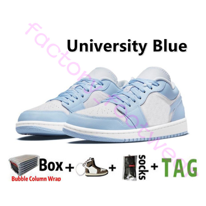 2023 с коробкой Jumpman 1 Мужские баскетбольные туфли 1S Университет Blue Black Phantom Wolf Grey Paint Drip Dark Mocha Voodoo Fragment UNC UNC Мужчины спортивны женские кроссовки тренеры